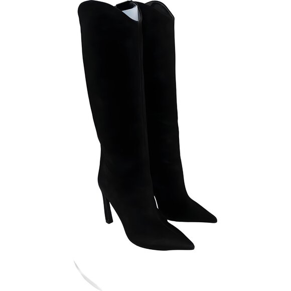 Schutz Maryana Sculpt Nubuck Heeled Boot Womens 7.5 B - Chic Style - Picture 4 of 6